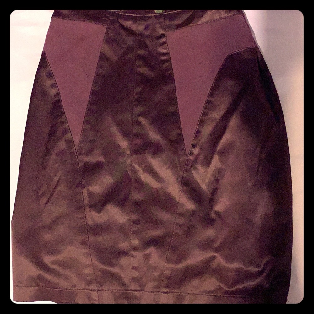 Satin pencil skirt